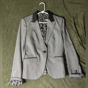 Express Gray Blazer with Black Trim
